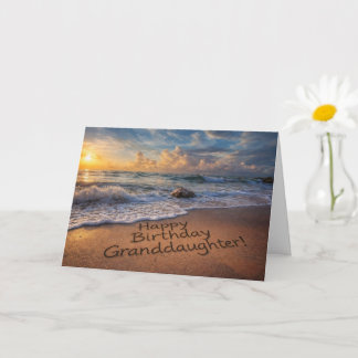 Enkelin Alles Gute zum Geburtstag Strand und Ozean Karte