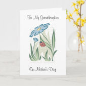 Enkelin der Mutter Tages- Gruß-Karte Karte (Gelbe Blume)