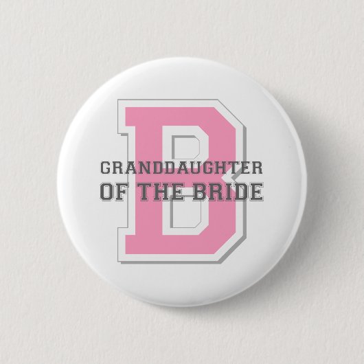Enkelin des Braut-Beifalls Button (Vorderseite)
