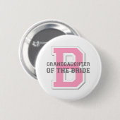 Enkelin des Braut-Beifalls Button (Vorne & Hinten)