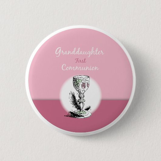 Enkelin Erstkommunion Rosa, Kelch Button (Vorderseite)