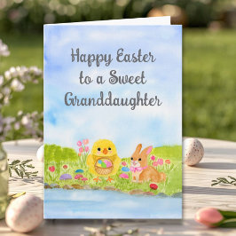 Enkelin Frohe Ostern Baby Küken Osterhase Karte