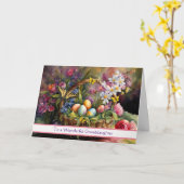 Enkelin Frohe Ostern mit Ostereierkorb Karte (Gelbe Blume)