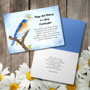 Enkelin Frohen April-Geburtstag mit Blaumeise Karte