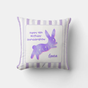 Enkelin Geburtstag Süße Lila Hase Benutzerdefinier Kissen