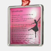 Enkelin-Gedicht - Ballerina Silbernes Ornament (Links)