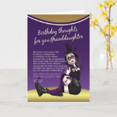 Enkelin Gothic Geburtstagskarte - Geburtstag du Karte (Gelbe Blume)