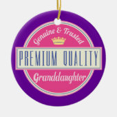 Enkelin-(lustiges) Geschenk Keramik Ornament (Vorne)