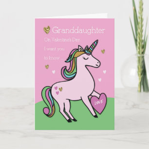Enkelin Magical Unicorn Valentinstag Karte