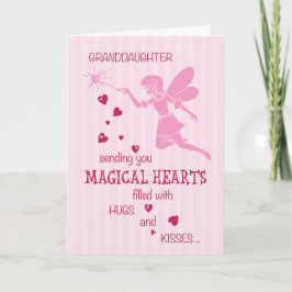 Enkelin-magischer feenhafter rosa Valentinstag Feiertagskarte