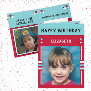 Enkelin Name Foto rot Kinder Geburtstag Karte