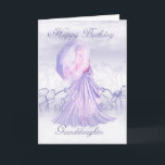 Enkelin-niedliche weibliche Geburtstags-Karte Karte<br><div class="desc">Enkelin-niedliche weibliche Geburtstags-Karte</div>