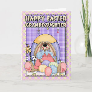 Enkelin-Ostern-Karte - Osterhase u. Ostern Feiertagskarte