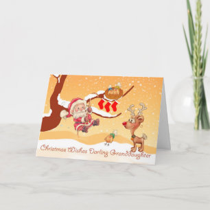 Enkelin Santa Klettergarten Feiertagskarte