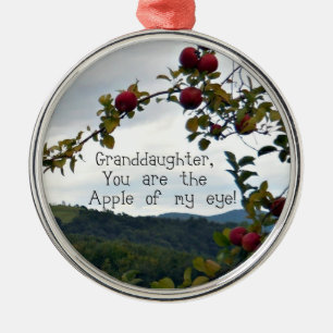 Enkelin, sind Sie Apple meines Auges! Silbernes Ornament