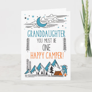 Enkelin Sommercamp Eine glückliche Camperin Karte