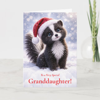 Enkelin Süße Weihnachten Frohe Feiertage Stinktier Karte