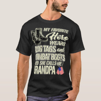 Enkelin trägt Hundemarken Kampfstiefel Stolz Ar T-Shirt