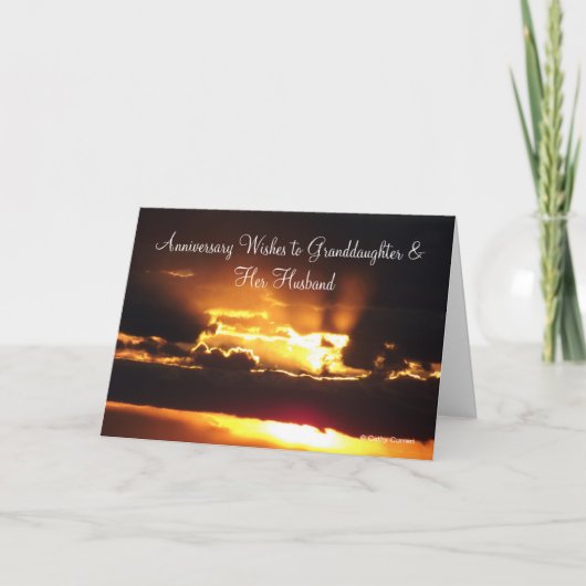 Enkelin-u. Ehemann-Jahrestags-Karte Karte (Vorderseite)