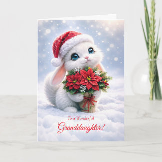 Enkelin Weihnachten Frohe Feiertage Süßer Hase Karte