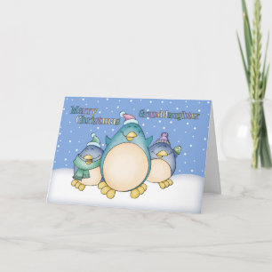 Enkelin-Weihnachtskarte mit Pinguinen Feiertagskarte