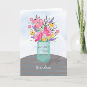 Enkeljubiläumssegen Krugvase mit Blumen Karte