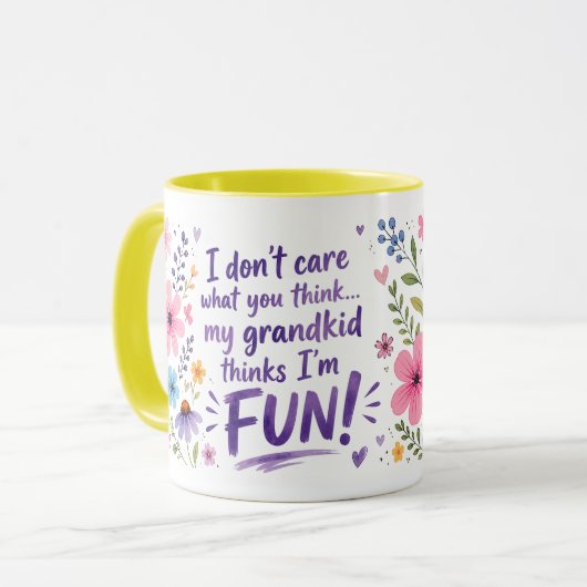 Enkelkind denkt, ich bin LUSTIG! Tasse (Vorderseite Links)