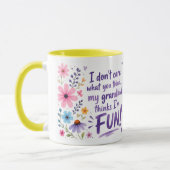Enkelkind findet mich LUSTIG! Tasse (Links)