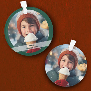 Enkelkind-Foto an Weihnachten Ornament