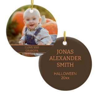 Enkelkind Opa Halloween-Foto  Keramik Ornament