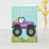 Enkelkind Ostern Fahrzeug Karte (Gelbe Blume)