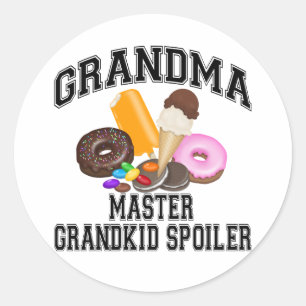 Enkelkind-Spoiler Oma Runder Aufkleber
