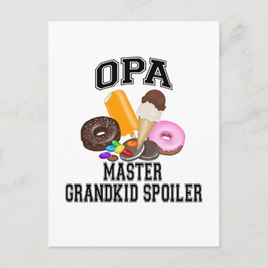 Enkelkind Spoiler Opa Postkarte (Vorderseite)