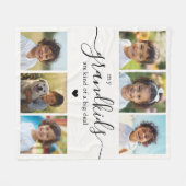 Enkelkinder-Foto-Collage Großmutter Fleecedecke (Vorderseite (Horizontal))