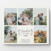 Enkelkinder-Foto-Collage Liebe Sie Großmutter Sake Fotoplatte (Vorderseite)