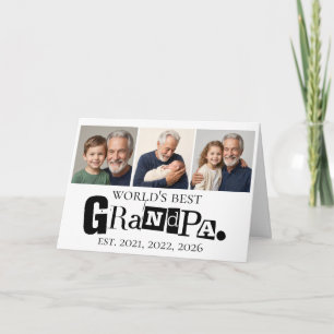 Enkelkinder Fotos Weltbester Opa Großvater Karte