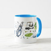 Enkelkinder, Golf & schöne Zeiten Tasse (VorderseiteRechts)