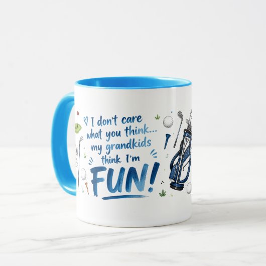 Enkelkinder, Golf & schöne Zeiten Tasse (Vorderseite Links)