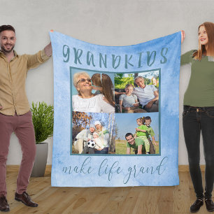 Enkelkinder machen das Leben großartig Blaues Foto Fleecedecke