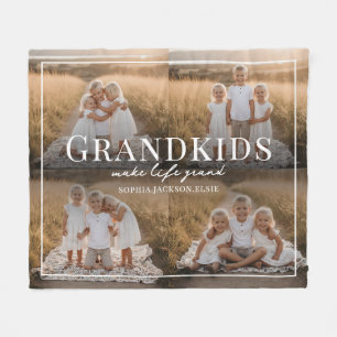 Enkelkinder machen das Leben großartig - Geschenk Fleecedecke