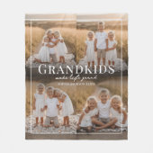 Enkelkinder machen das Leben großartig - Geschenk Fleecedecke (Vorderseite)