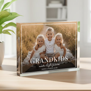 Enkelkinder machen das Leben großartig - Geschenk Fotoblock
