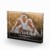 Enkelkinder machen das Leben großartig - Geschenk  Fotoblock (Rechts)