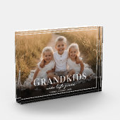 Enkelkinder machen das Leben großartig - Geschenk  Fotoblock (Links)