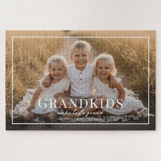 Enkelkinder machen das Leben großartig - Geschenk  Puzzle (Horizontal)