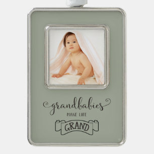 Enkelkinder machen das Leben großartig Typografie Rahmen-Ornament Silber