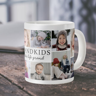Enkelkinder machen das Leben großartige Fotocollag Jumbo-Tasse