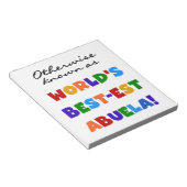 Enkelkolsabuela Notizblock (angewinkelt)