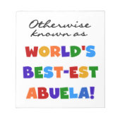 Enkelkolsabuela Notizblock (Vorderseite)