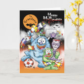 Enkelsohn, Halloween-Monster mit Fußball Karte (Gelbe Blume)